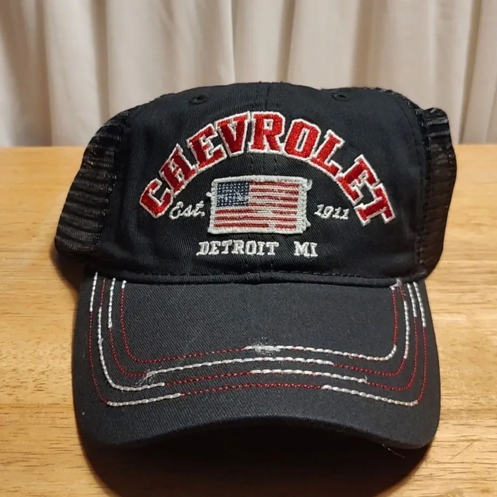 Chevrolet USA Detroit, MI Trucker Snapback Hat - New